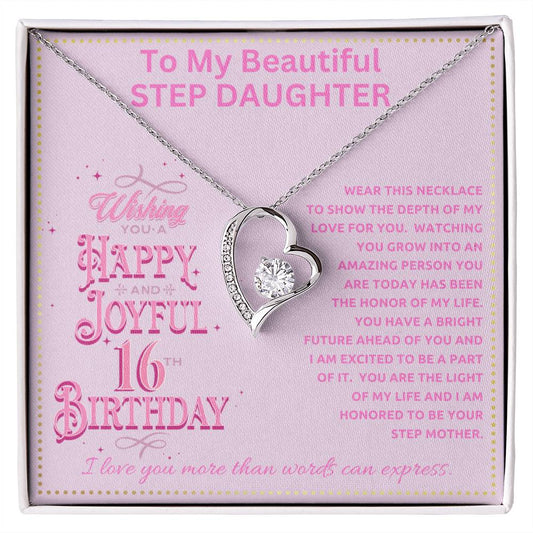 JGF Jewelry Gifts for Family Happy Birthday Step Daughter Card From StepMom