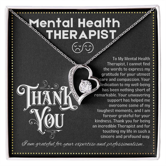 JGF Jewelry Gifts for Family Mental Health Therapist Gifts For Women Heart Necklace