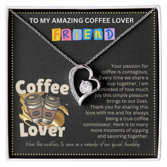 JGF Jewelry Gifts for Family Coffee Lover Friend Who Has Everything Friendship Heart Necklace