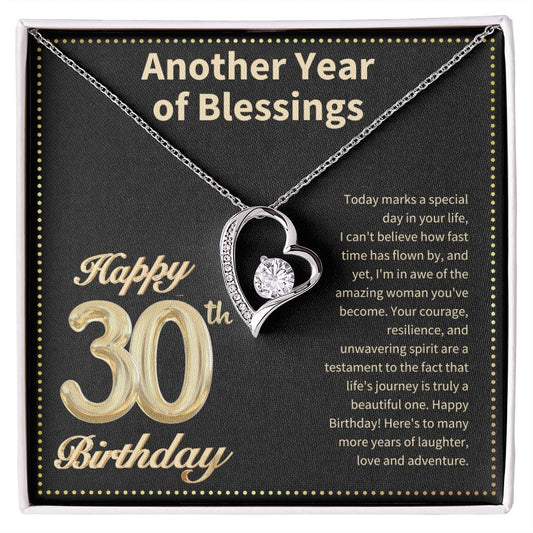 JGF Jewelry Gifts for Family Happy 30th Birthday Card for Women