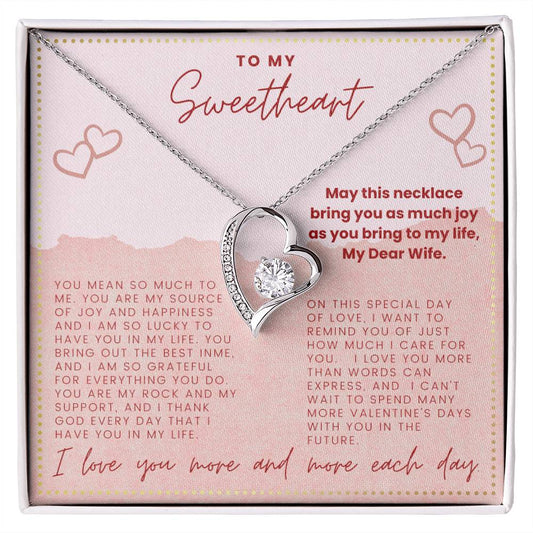 JGF Jewelry Gifts for Family Valentine Card For Her My Wife