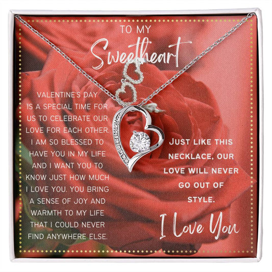 JGF Jewelry Gifts for Family Valentine's Gift To My Sweetheart Necklace