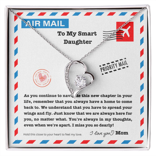 JGF Jewelry Gifts for Family | Long Distance Birthday Gifts For Adult Daughter | Simple Single Heart Shaped Charm Pendant Necklace