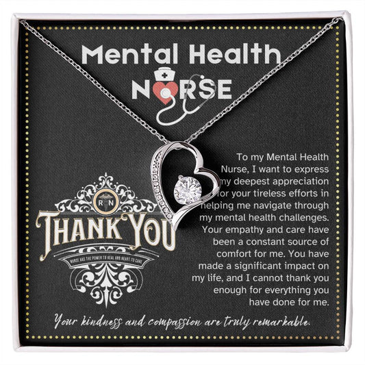 JGF Jewelry Gifts for Family Thank You Gifts Mental Health Single Nurses Heart Necklace