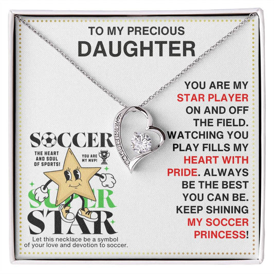 JGF Jewelry Gifts for Family Soccer Necklace For Girls Silver