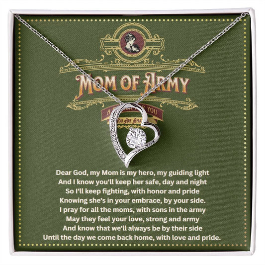 JGF Jewelry Gifts For Family Army Gifts For Mom Women Jewelry Heart Stainless Steel Necklace From Military Daughter and Son