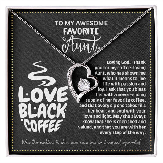 JGF Jewelry Gifts for Family Coffee Lover Aunt Necklace From Niece And Nephew