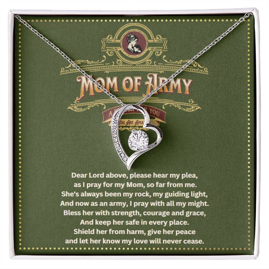 JGF Jewelry Gifts for Family Army National Guard Mom Necklace Pendant For Women Jewelry From Son and Daughter