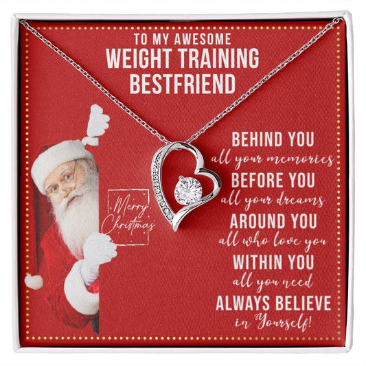 JGF Jewelry Gifts for Family Gift To My Bestie BFF Heart Necklace For Weight Training Female Friend