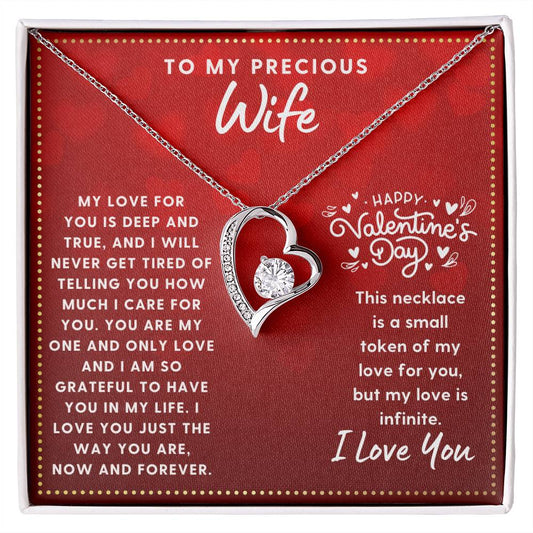 JGF Jewelry Gifts for Family To My Wife - Valentine's Day Forever Love Necklace