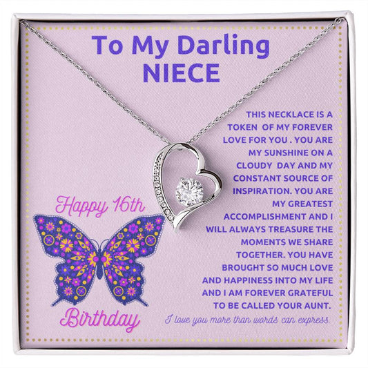 JGF Jewelry Gifts for Family Happy 16th Birthday Card For Niece From Aunt