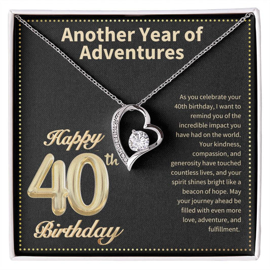 JGF Jewelry Gifts for Family Happy 40th Birthday Card for Women