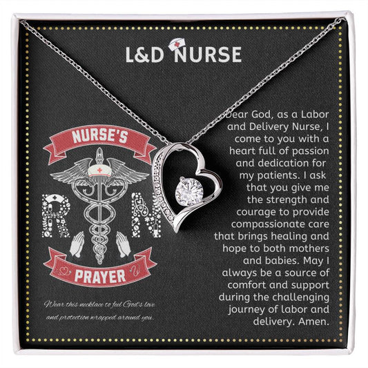 JGF Jewelry Gifts for Family | L&D Labor And Delivery Nurse Heart Necklace Gifts For Women