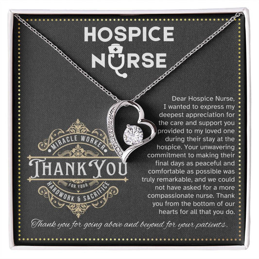 JGF Jewelry Gifts for Family Sterling Silver Heart Choker Necklaces for Women Hospice Nurse