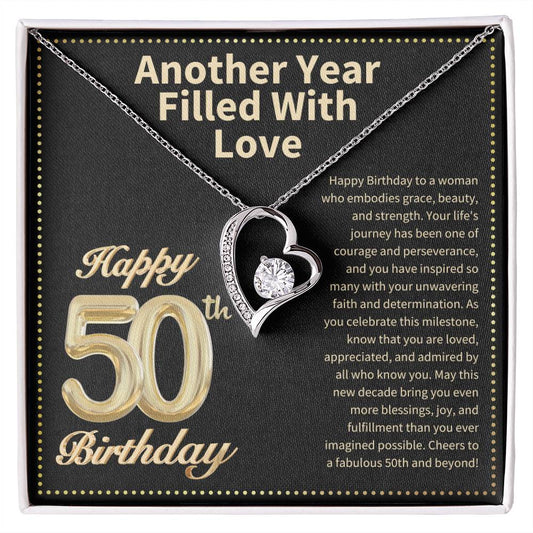 JGF Jewelry Gifts for Family Happy 50th Birthday Card  for Women