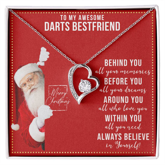 JGF Jewelry Gifts for Family To My BFF Bestie Heart Necklace For Darts Female Friend