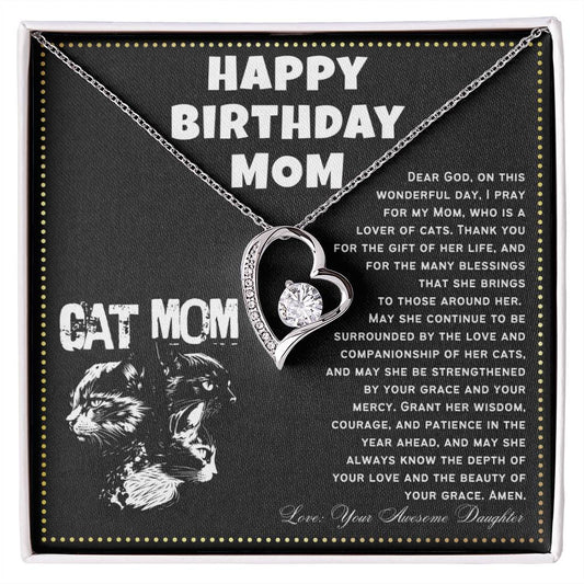 JGF Jewelry Gifts for Family Cat Lover Mom Happy Birthday Necklace Gifts