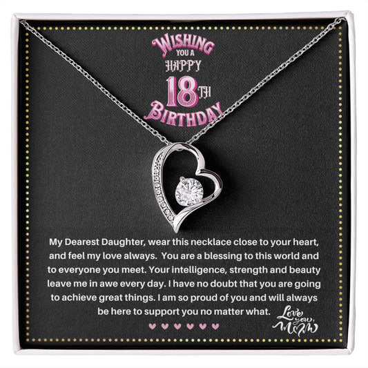 JGF Jewelry Gifts for Family | Happy 18th Birthday Gifts For Her Girl Women | Trendy Love Heart Pendant Necklace Jewelry