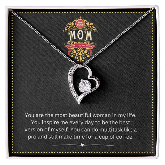 JGF Jewelry Gifts for Family | Mother Necklace Pendant Sterling Silver for Aunt's Birthday | Heart Pendant with Funny Card