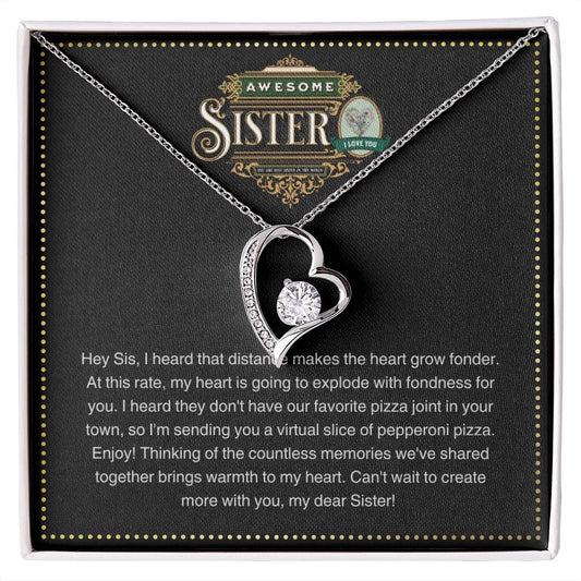 JGF Jewelry Gifts for Family |Simple Beauty Charm Women Stainless Steel Heart Pendant Chain Necklace Gifts for Awesome Sister