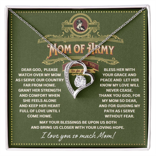 JGF Jewelry Gifts for Family Prayer for Mom of Army Necklace Pendant Jewelry For Women From Daughter and Son