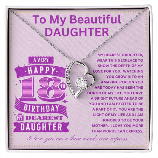 JGF Jewelry Gifts for Family Happy 18th Birthday Card Daughter