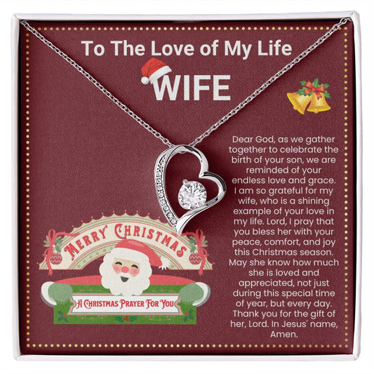 JGF Jewelry Gifts for Family Christmas Message Card For Wife To My Beautiful Wife Necklace