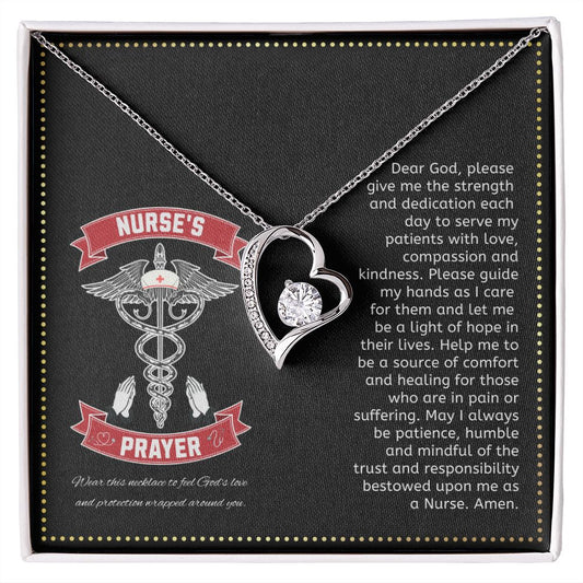 JGF Jewelry Gifts for Family | Nurses Prayer Necklace Sterling Silver | Nurse Practitioner Graduation Gifts For Women