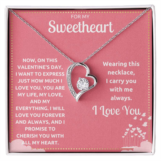 JGF Jewelry Gifts for Family Single Simple Heart Necklace For Girlfriend