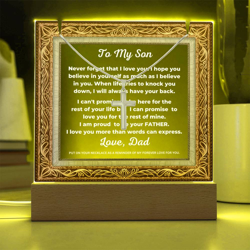 JGF Jewelry Gifts For Family To My Dear Son Plaque From Dad On His Wedding