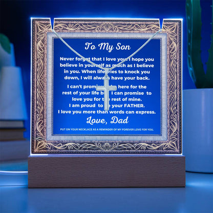 JGF Jewelry Gifts For Family To My Dear Son Plaque From Dad On His Wedding