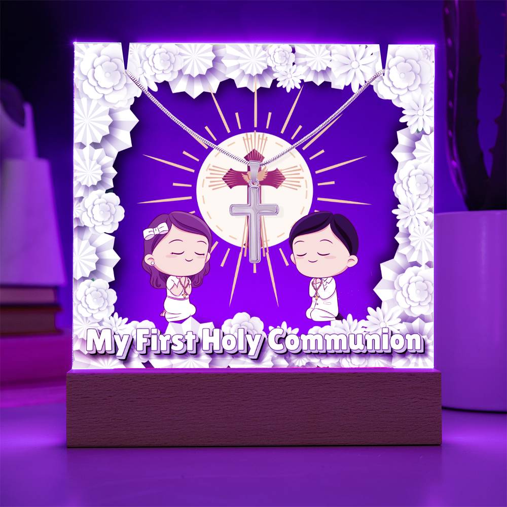 JGF Jewelry Gifts For Family First 1st Holy Communion Necklace For Girls And Boys