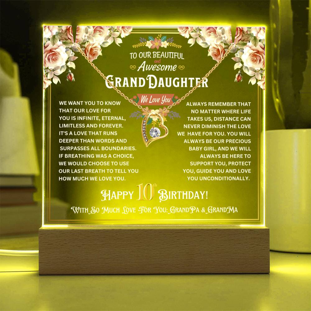 JGF Jewelry Gifts For Family Granddaughter 10 Year Old Girl For Her Happy 10th Birthday Gifts Ideas From Grandparents