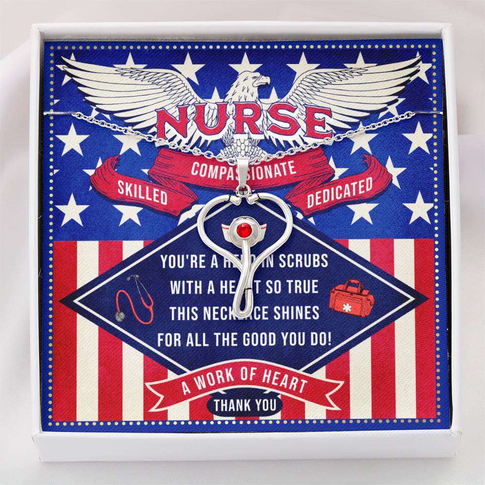 2 JGF Jewelry Gifts For Family To My Awesome Nurse USA Flag