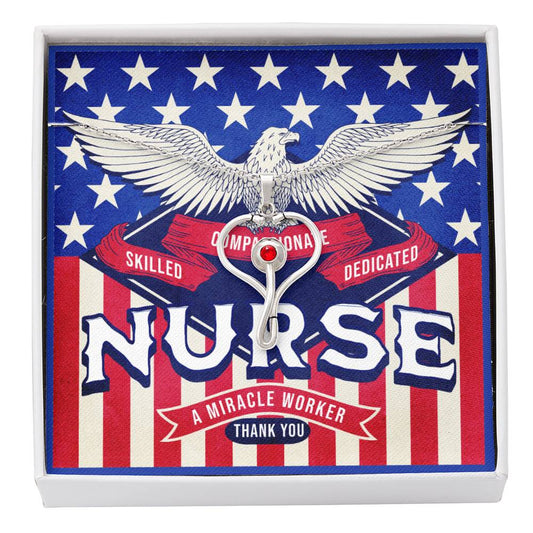 3 JGF Jewelry Gifts For Family USA Flag To My Amazing Nurse Gifts