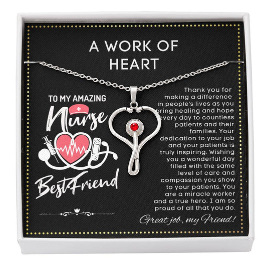 JGF Jewelry Gifts For Family My BFF Bestie Best Friend Is A Nurse Practitioner