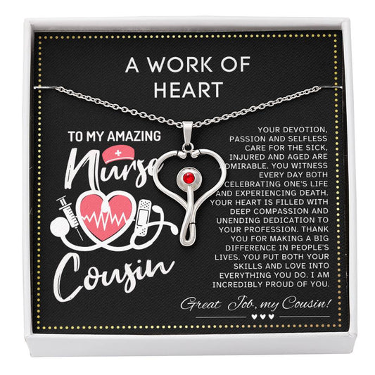 JGF Jewelry Gifts for Family My Favorite Nurse Calls Me Cousin She Is A Practitioner Nurse