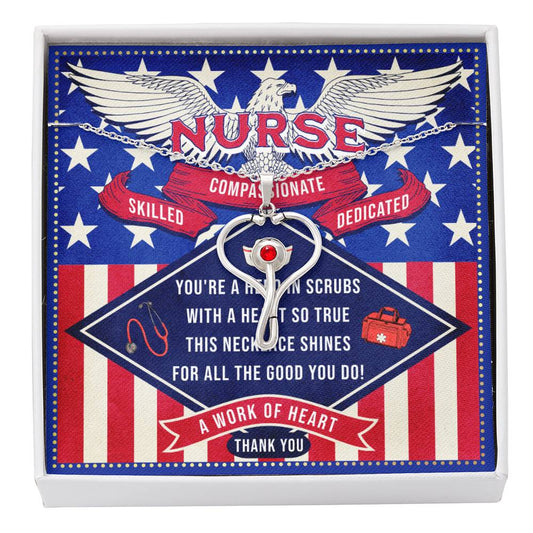 2 JGF Jewelry Gifts For Family To My Awesome Nurse USA Flag