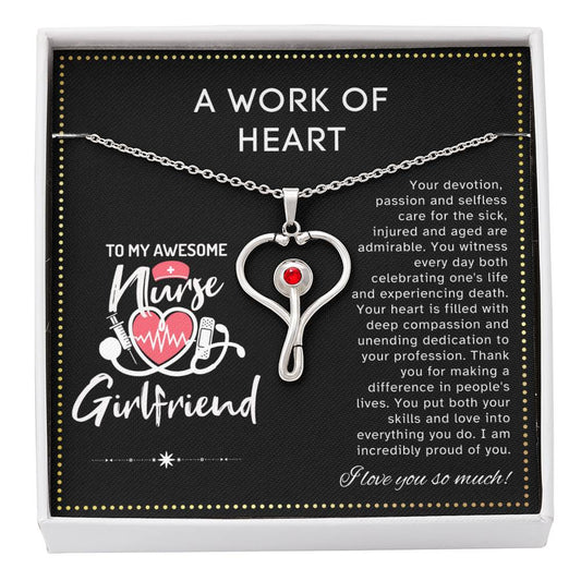 JGF Jewelry Gifts For Family Stethoscope Nurse Necklace for Women