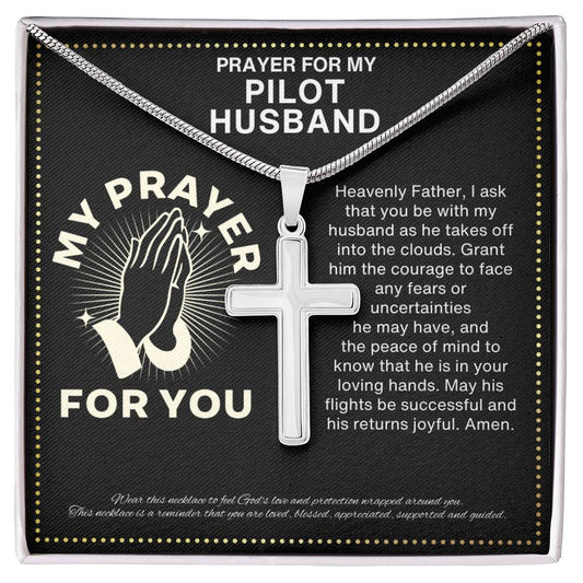 JGF Jewelry Gifts for Family Prayer for Airplane Pilot Husband