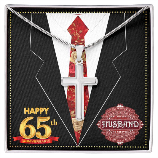JGF Jewelry Gifts for Family 65th Anniversary Card For Men Him Husband