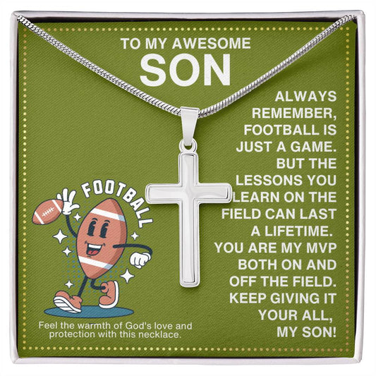 JGF Jewelry Gifts for Family Football Necklace For Boys