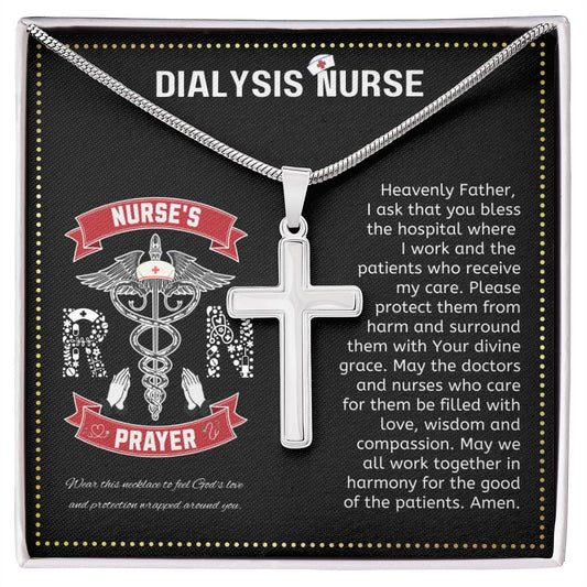 JGF Jewelry Gifts for Family | Dialysis Nurse Gifts For Women | Cross Necklace For Women Nurse