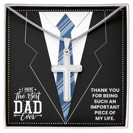 JGF Jewelry Gifts for Family I Love My Dad Gifts For Men Cross Necklace For Him