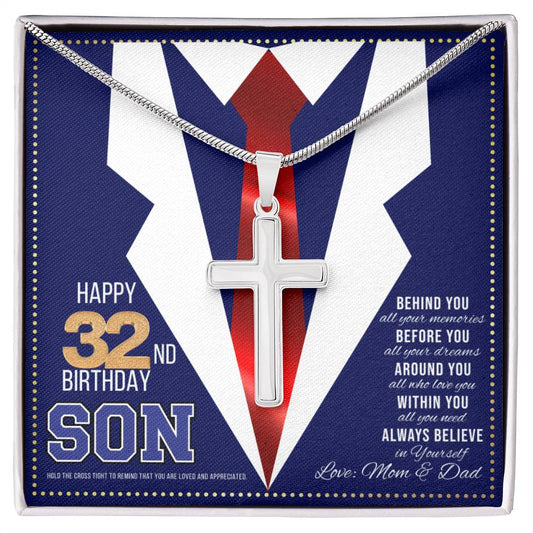 JGF Jewelry Gifts for Family Happy 32nd Birthday Cards For Hen Son 32 Year Old