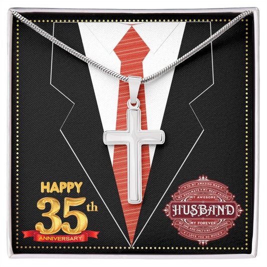 JGF Jewelry Gifts for Family 35th Anniversary Card For Men Him Husband