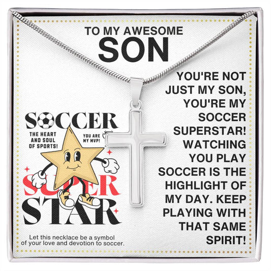 JGF Jewelry Gifts for Family Boys Soccer Necklace Ages 8-12