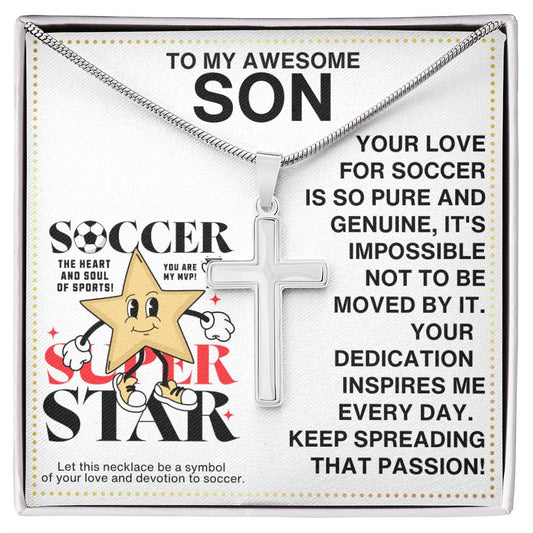 JGF Jewelry Gifts for Family Soccer Necklace For Boys