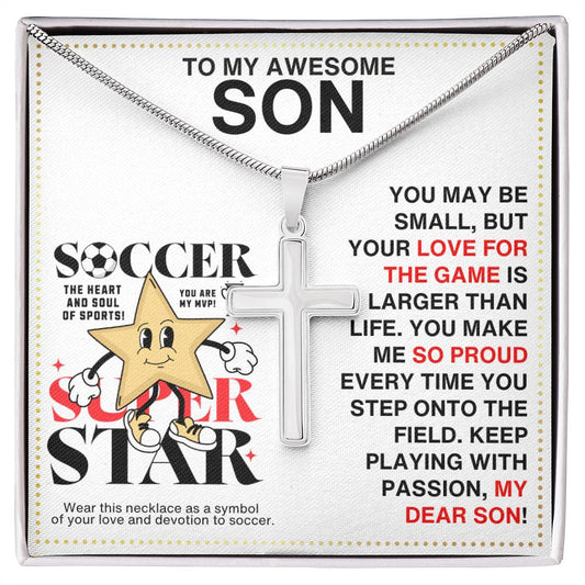 JGF Jewelry Gifts for Family Soccer Necklace For Kids 8-12