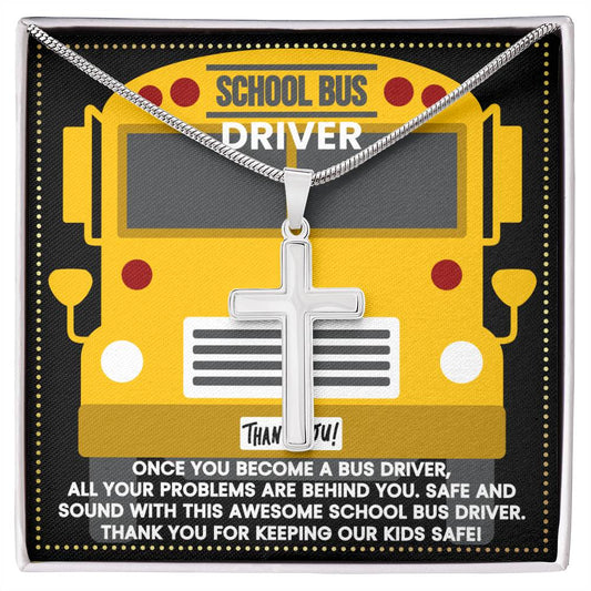 JGF Jewelry Gifts for Family School Bus Driver Appreciation Gifts For Men